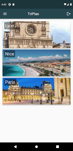 Android application Triplan-test screenshort