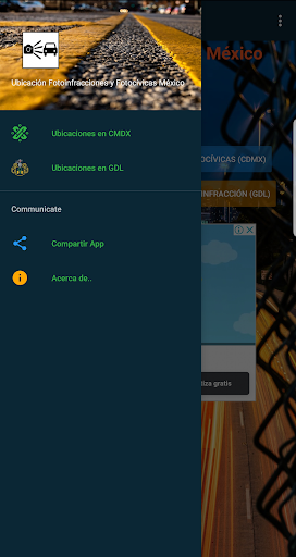 Android application Ubicación Fotomultas México screenshort