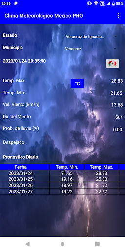 Clima Meteorologico Mexico PRO Screen 3