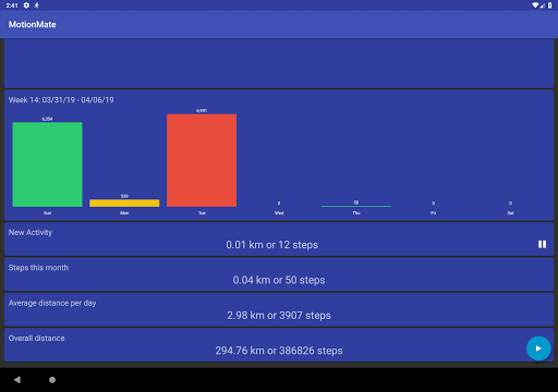 MotionMate step counter