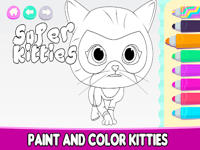 Super Kitty Coloring