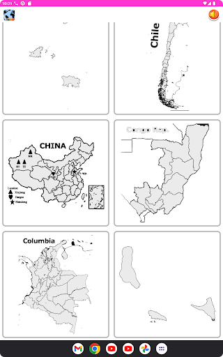 Android application World Map Coloring Book screenshort