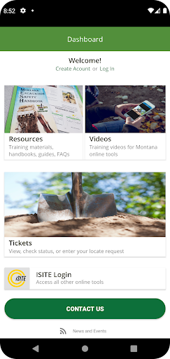 Android application Montana 811 screenshort