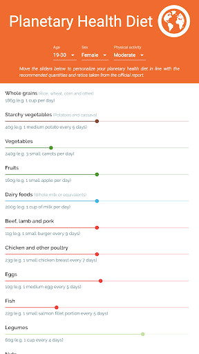 Android application Planetary Health Diet screenshort