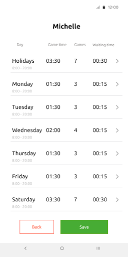 Gametimer Screen 2