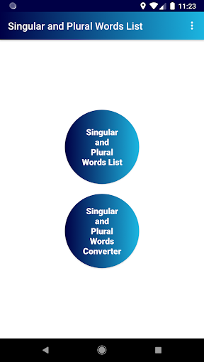 Singular and Plural Words List Screen 2