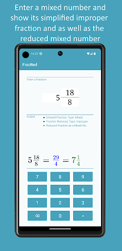 FracRed: Reduce Fractions Screen 2