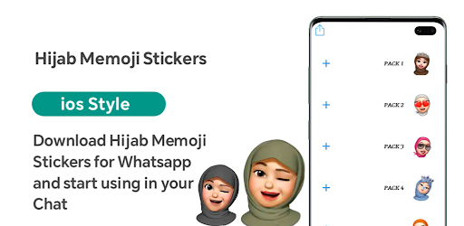 Android application Hijab Memoji Stickers screenshort