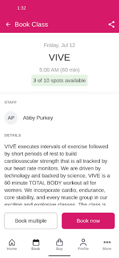 Vive For Women Screen 3