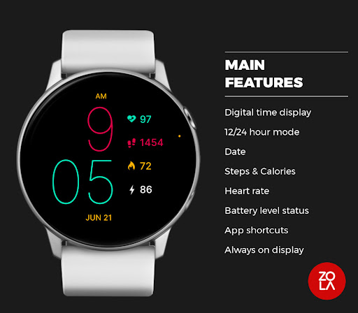 Super Color Minimal Watch Face Screen 2