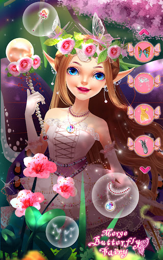 Android application Merge Butterfly Fairy Dress up screenshort