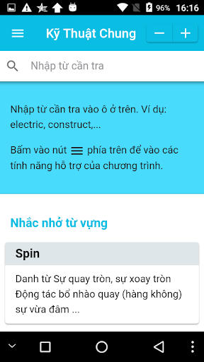 Android application Từ điển kỹ thuật Anh - Việt screenshort