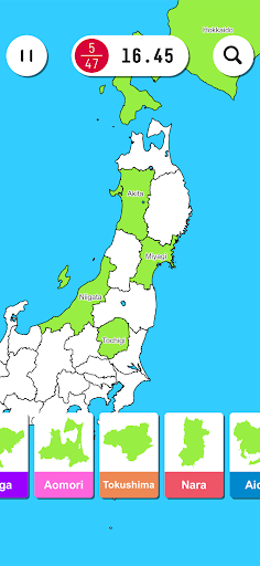 Android application Japan Map - Study with Puzzle screenshort