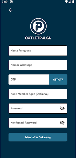 Android application OUTLET PULSA screenshort