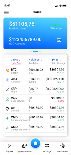 Android application Ausfinex: Buy Bitcoin & Crypto screenshort