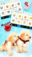 screenshot of Cute Holiday Puppies Theme