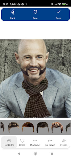 Screenshot of Men Hairstyles Beards Editor