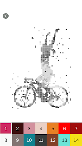 Cycle Race Pixel Art
