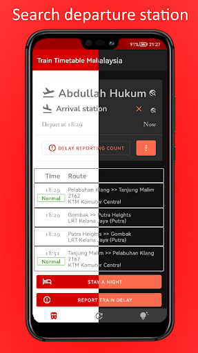 Android application Train Timetable Malaysia screenshort
