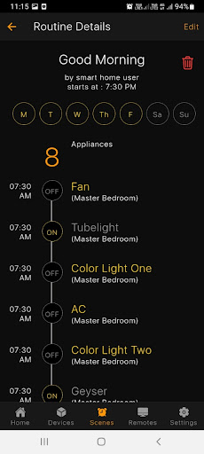 Lightzart Home Automation Screen 3