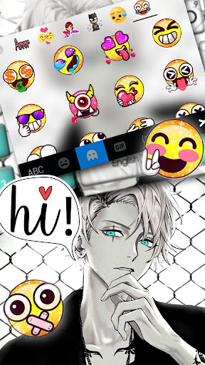 Cool Anime Boy Keyboard Theme Screen 3