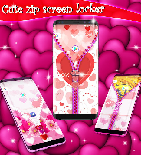 Android application Cute zip screen locker screenshort