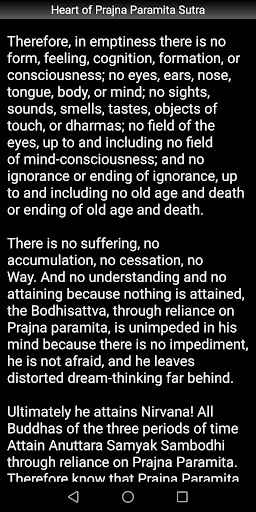 Heart of Prajna Paramita Sutra Screen 3