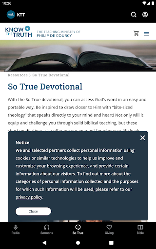 Screenshot of Know The Truth Ministry