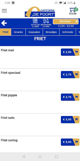 Android application Depoort Cafetaria screenshort