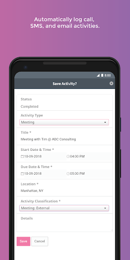 Amped CRM and Sales Insights Screen 2