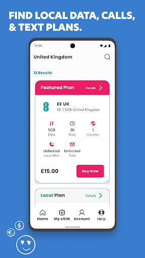 Sim Local: eSIM Travel Data Screen 2