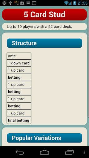 Poker Rules Quikies Screen 2