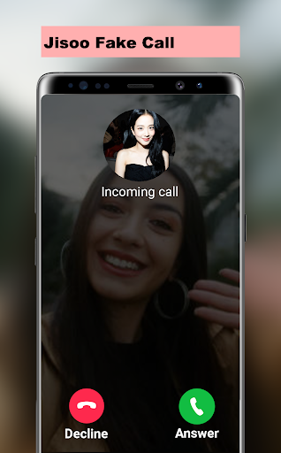 Android application Jisoo Fake Call screenshort