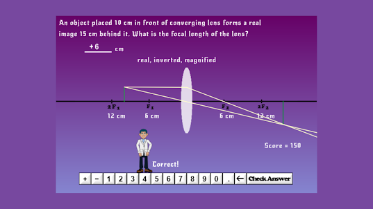 Concave and convex lenses game
