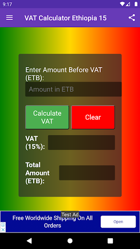 Vat Calculator Ethiopia 15 1