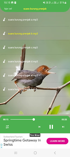 Suara burung prenjak Screen 2