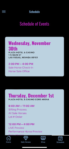 Premier Horse Sales Screen 2