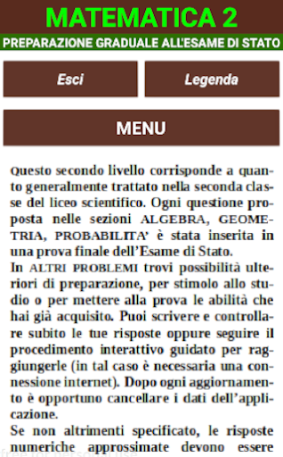 Android application MATEMATICA 2 screenshort