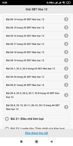 Giải sách bài tập Hóa học 12 Screen 3