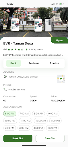 EASY EV Recharge Screen 2