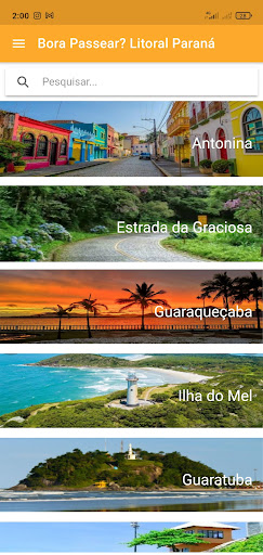 Android application Bora Passear? Litoral Paraná screenshort