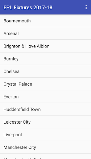 Football Fixtures 2017-18