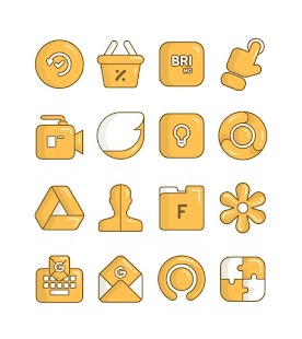 Honey - Yellow icon pack Screenshot