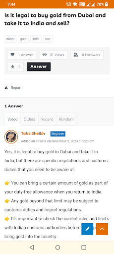 Answerclub Screen 2