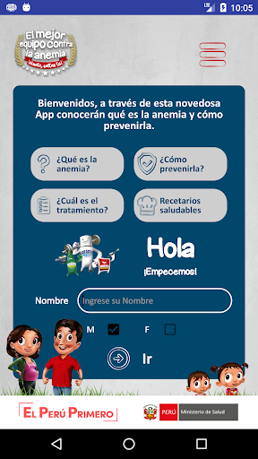Android application ALMA - Minsa screenshort