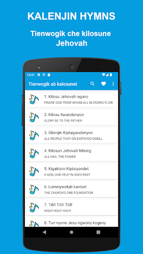 Android application Tienwogik che Kilosune Jehovah screenshort
