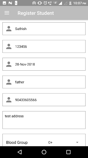 Class Attendance Screen 3