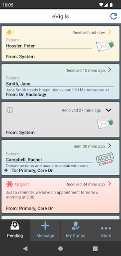 Android application eVigils Pro screenshort