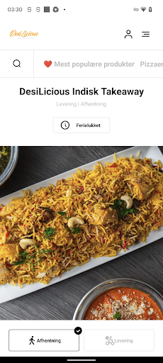 Android application DesiLicious Indisk Takeaway screenshort