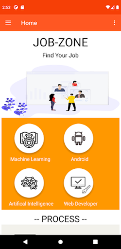 Android application Jobs-zone screenshort